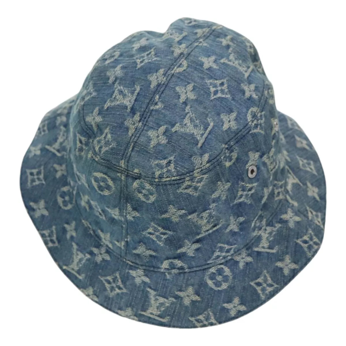LOUIS VUITTON Monogram Hat Cotton Denim Blue