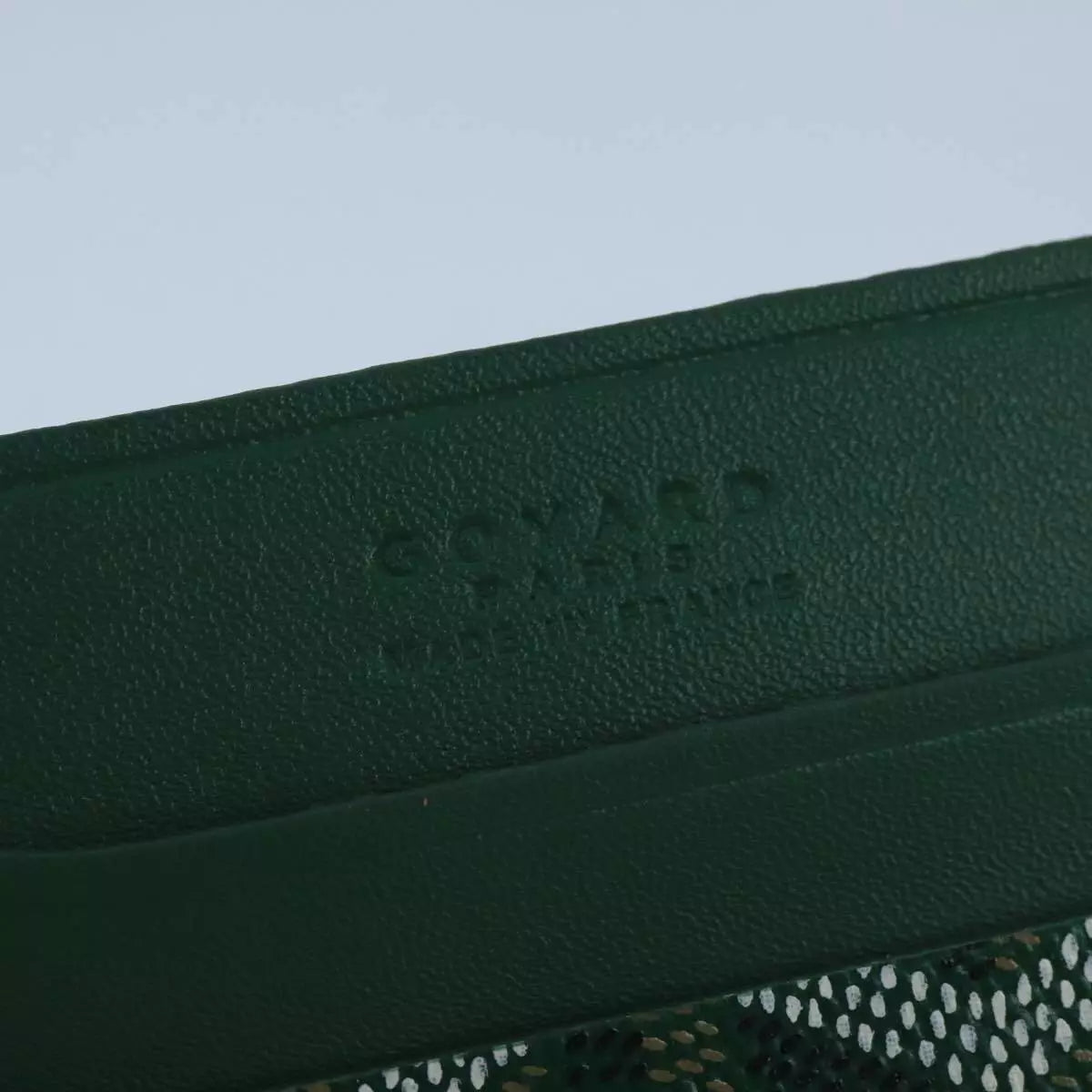 GOYARD Herringbone Card Case PVC Leather Green