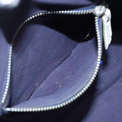 BURBERRY Blue Label Hand Bag Canvas Leather Black White
