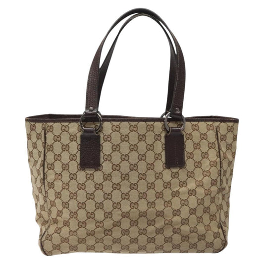 GUCCI GG Canvas Tote Bag Beige