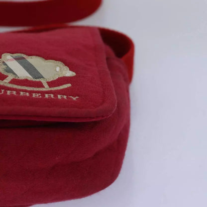 BURBERRY Shoulder Bag Canvas Red