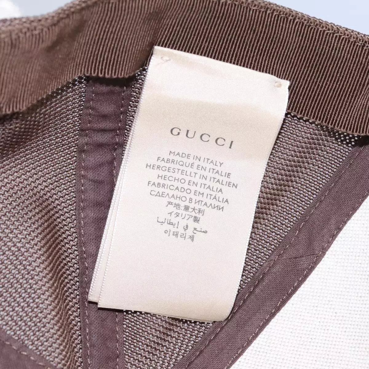 GUCCI GG Supreme Strawberry baseball Cap PVC XL Beige