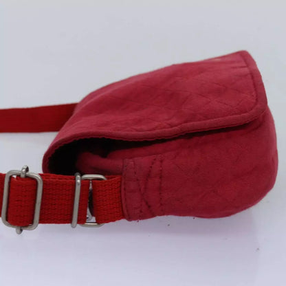 BURBERRY Shoulder Bag Canvas Red