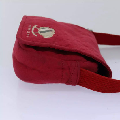 BURBERRY Shoulder Bag Canvas Red