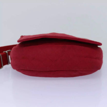 BURBERRY Shoulder Bag Canvas Red