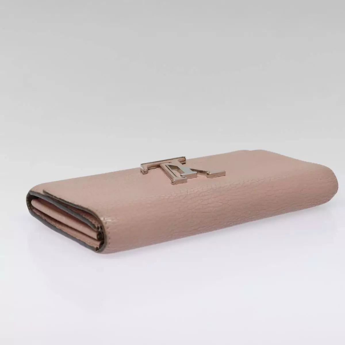 LOUIS VUITTON Capusine Long Wallet Leather Pink