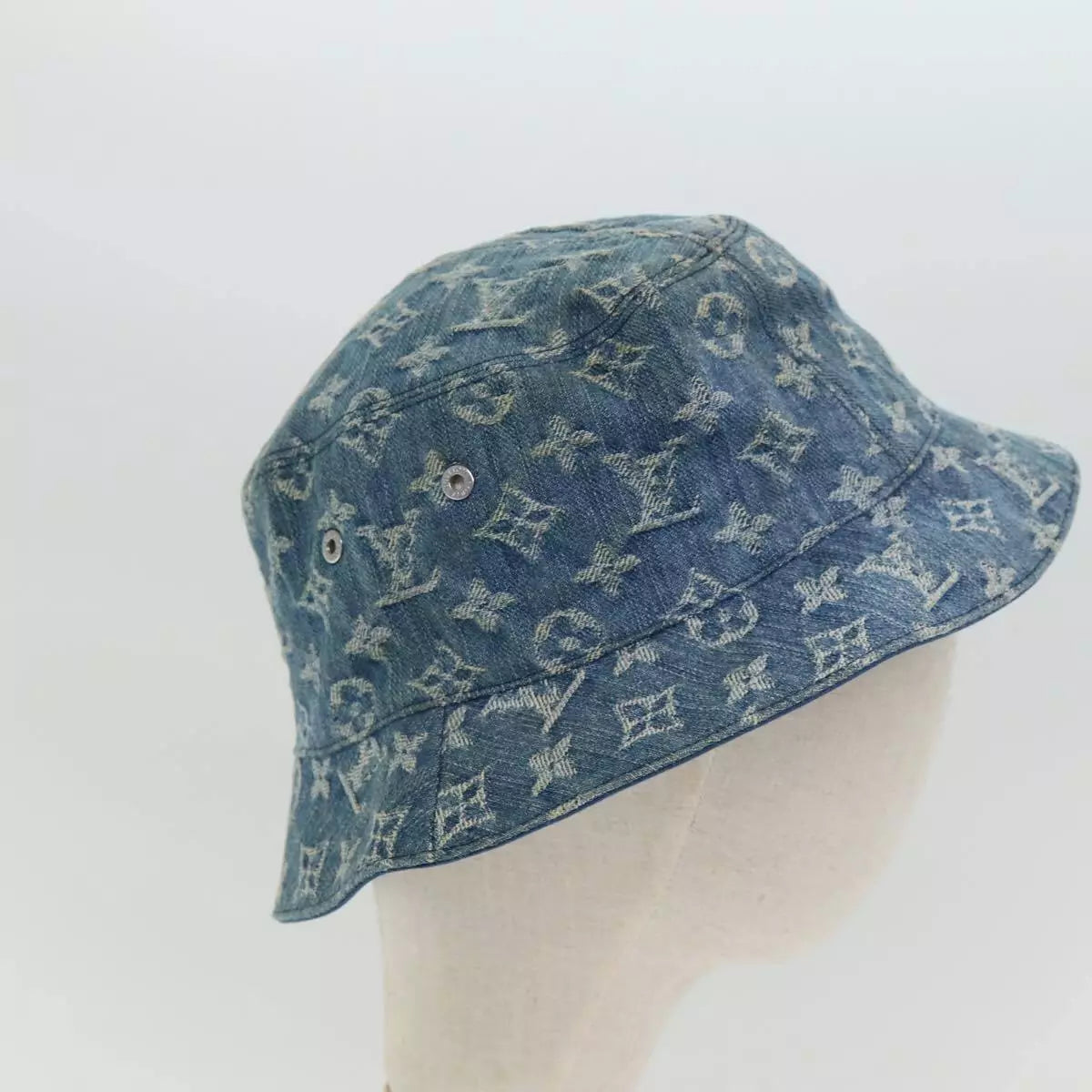 LOUIS VUITTON Monogram Hat Cotton Denim Blue