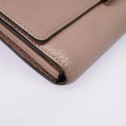 LOUIS VUITTON Capusine Long Wallet Leather Pink