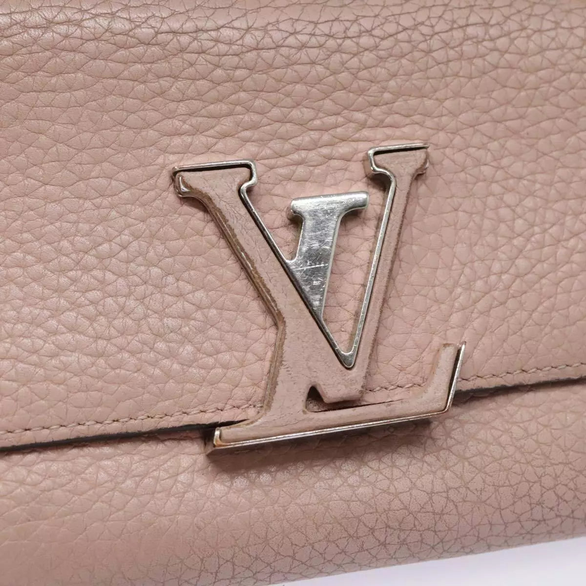 LOUIS VUITTON Capusine Long Wallet Leather Pink