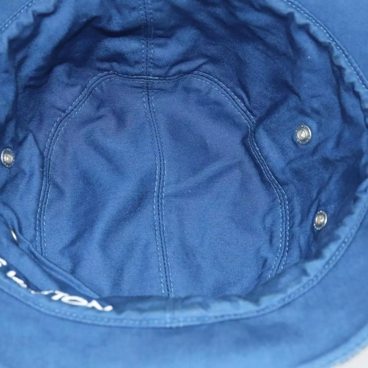 LOUIS VUITTON Monogram Hat Cotton Denim Blue