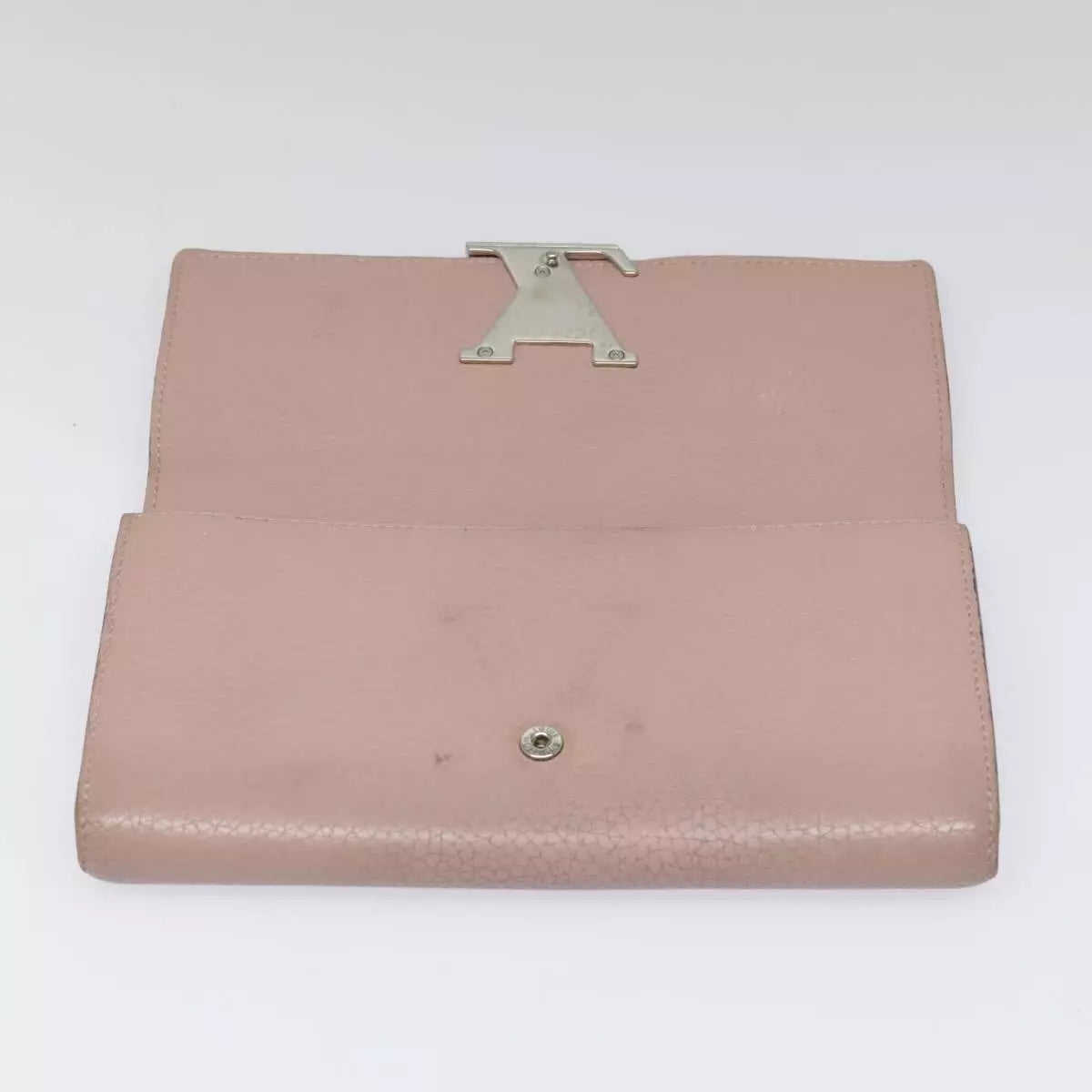 LOUIS VUITTON Capusine Long Wallet Leather Pink